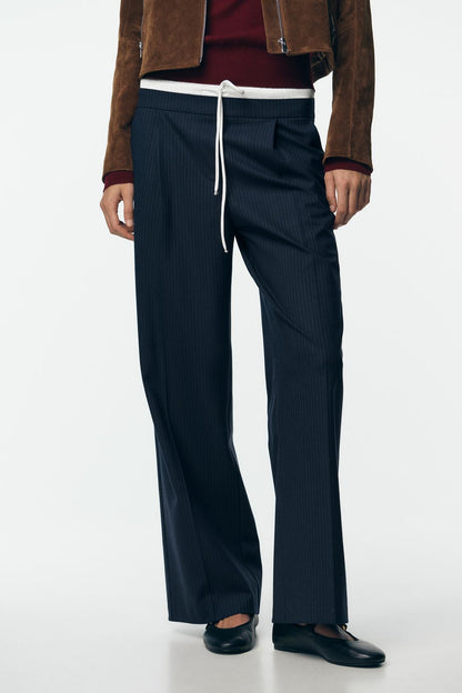 Pantalon Large Double Ceinture