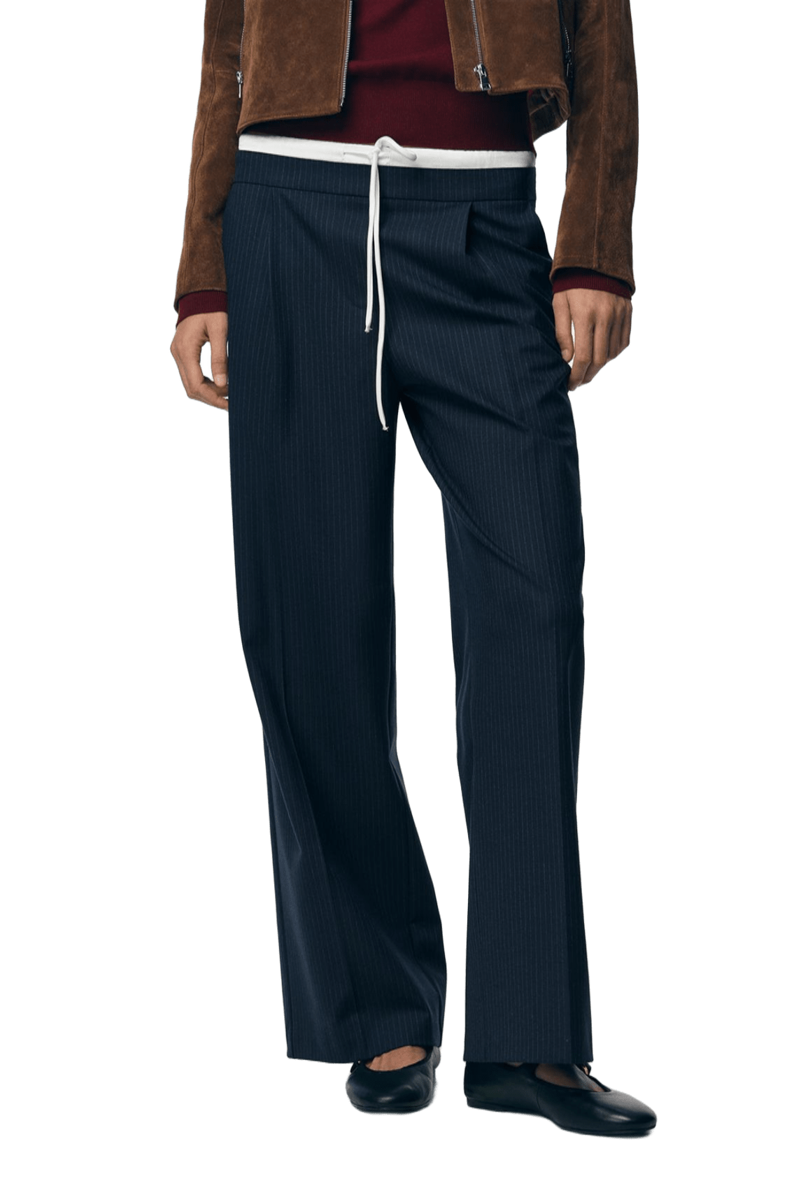 Pantalon Large Double Ceinture