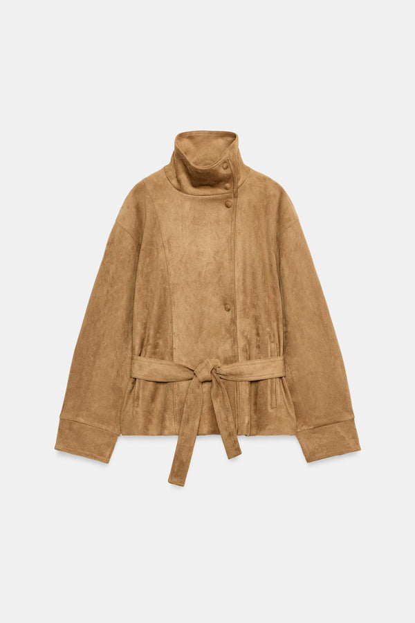 Daim VESTE À CEINTURE
