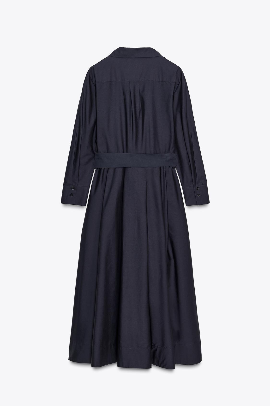 Robe-chemise longues en popeline