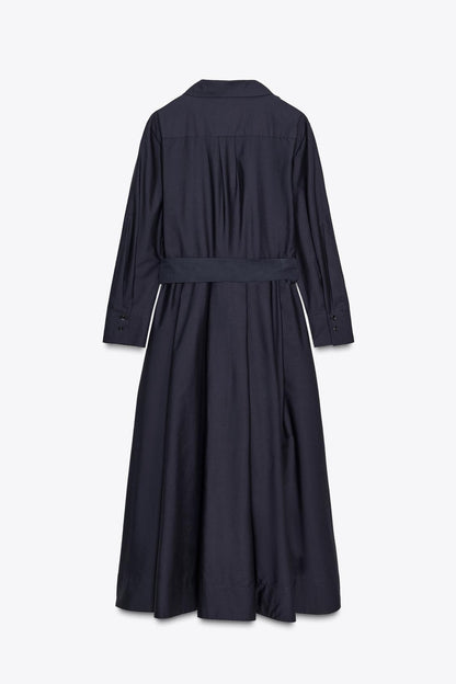 Robe-chemise longues en popeline