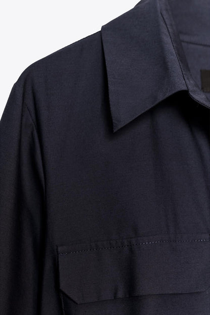 Robe-chemise longues en popeline