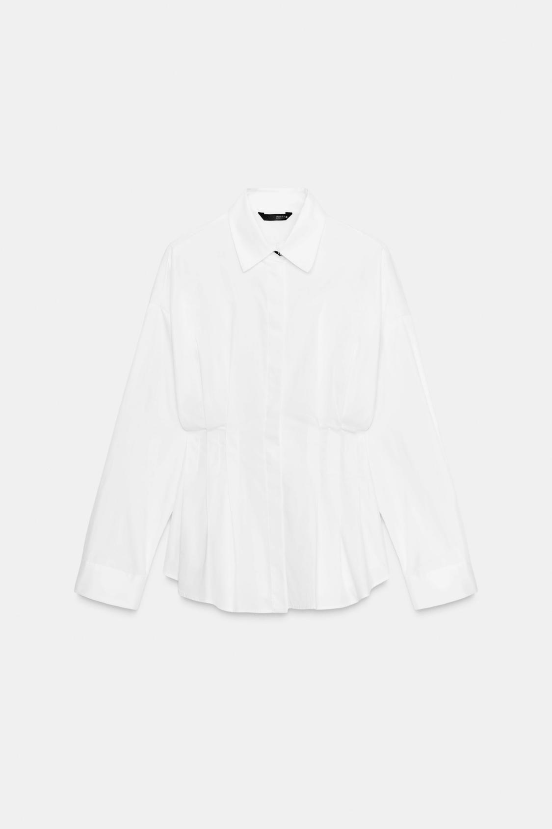 CHEMISE PLISSÉE EN POPLIN