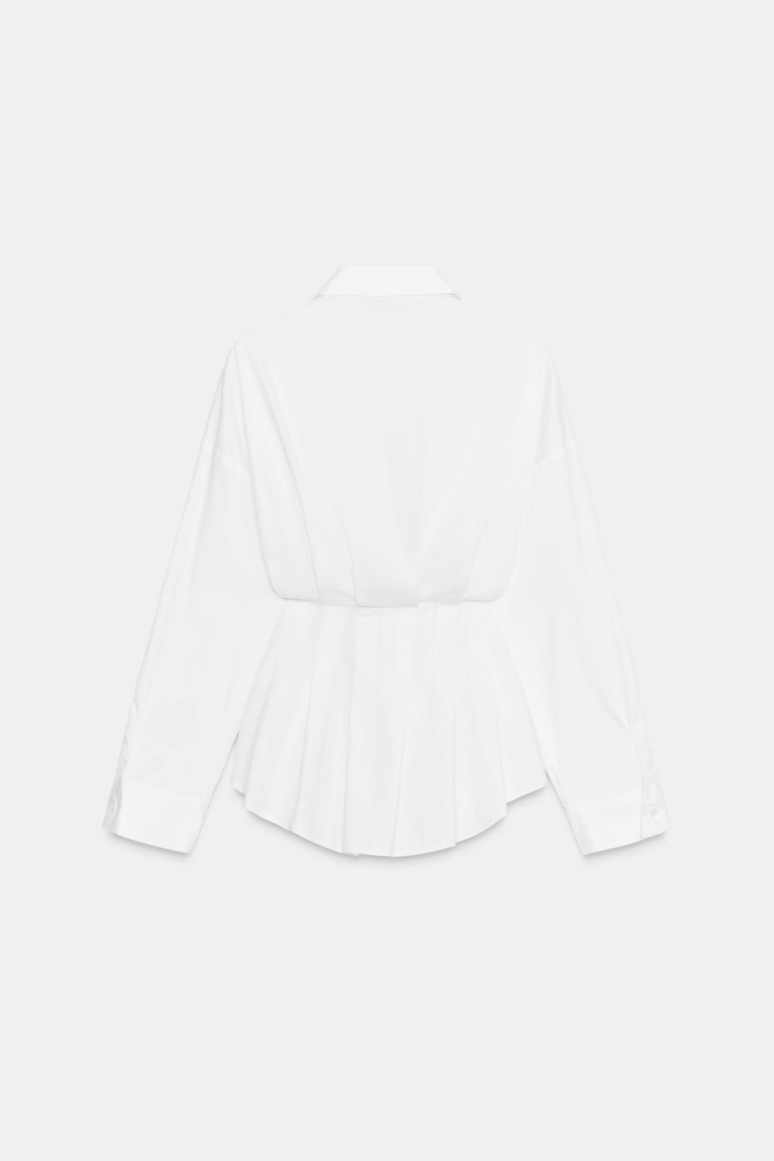 CHEMISE PLISSÉE EN POPLIN