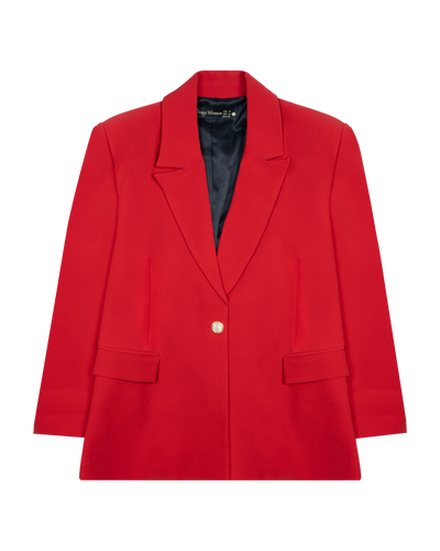 Blazer Chic Manchette Imprimée