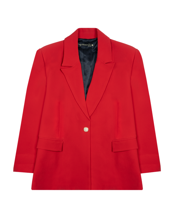 Blazer Chic Manchette Imprimée