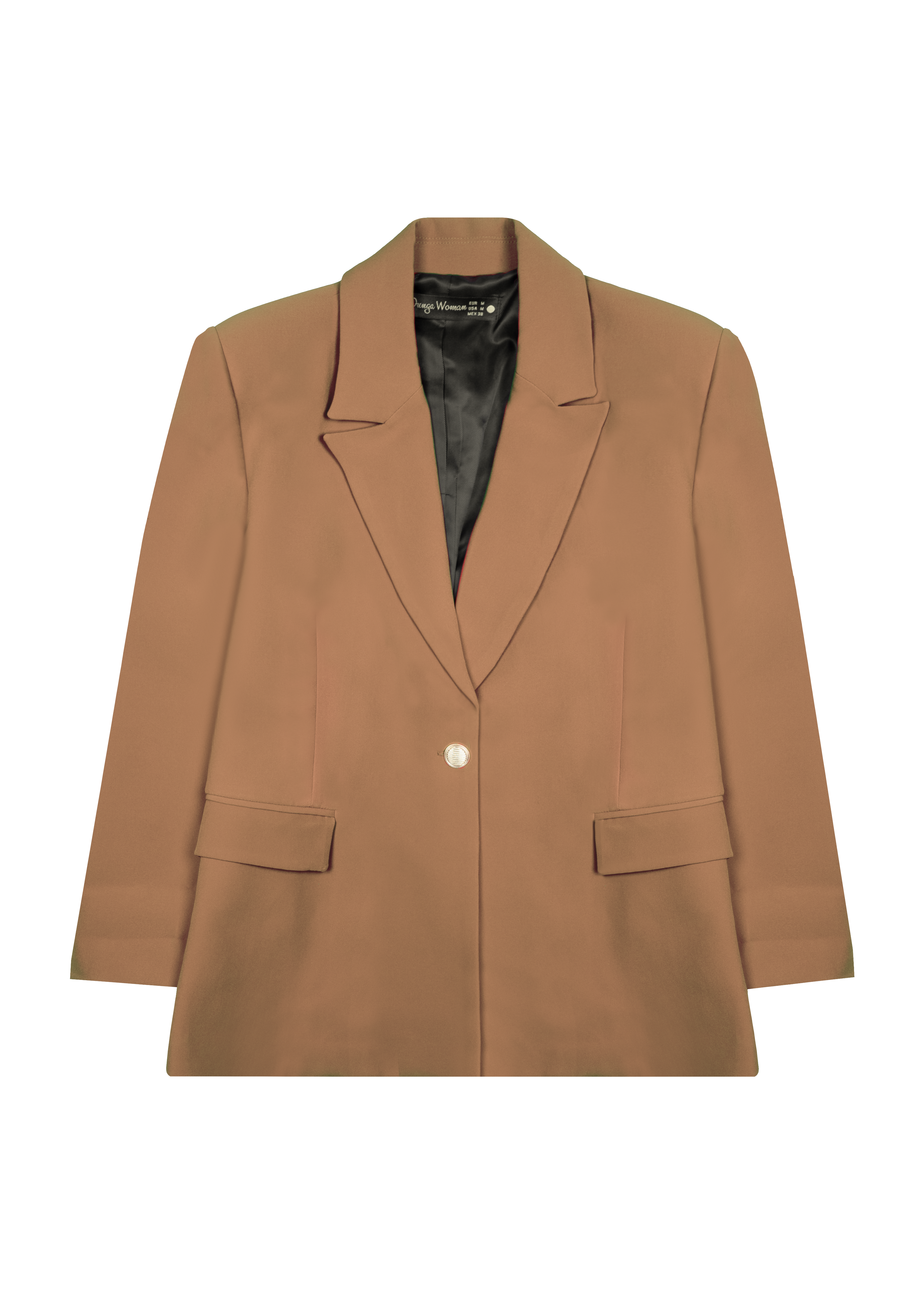 Blazer Chic Manchette Imprimée