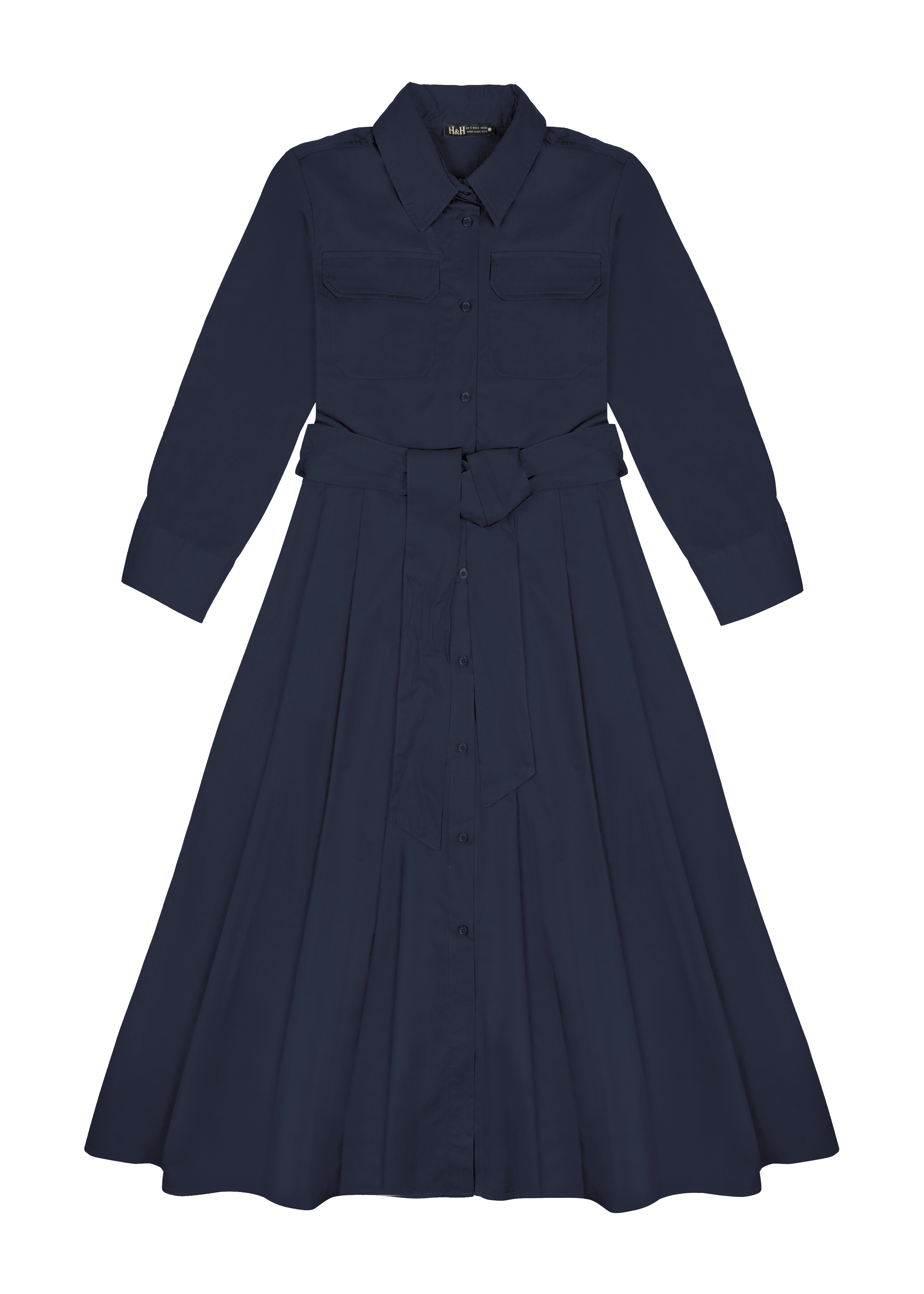 Robe-chemise longues en popeline