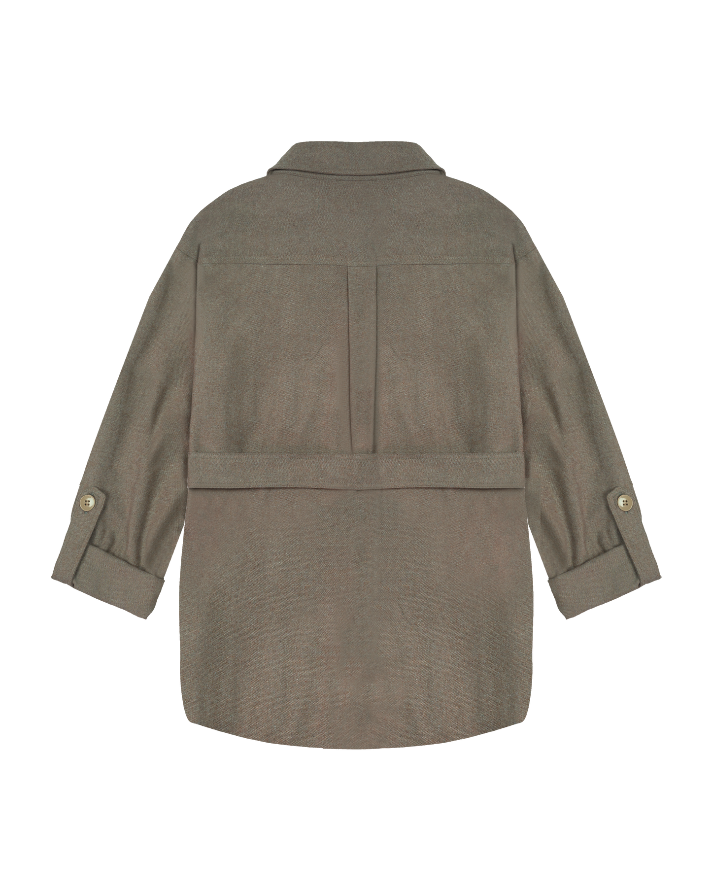 Chemise à Manches Retroussables avec Ceinture