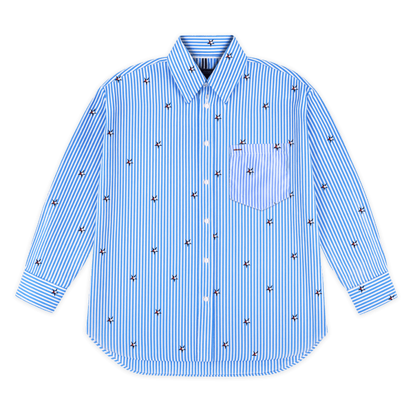 Chemise oversize à étoile brodée - Lela.