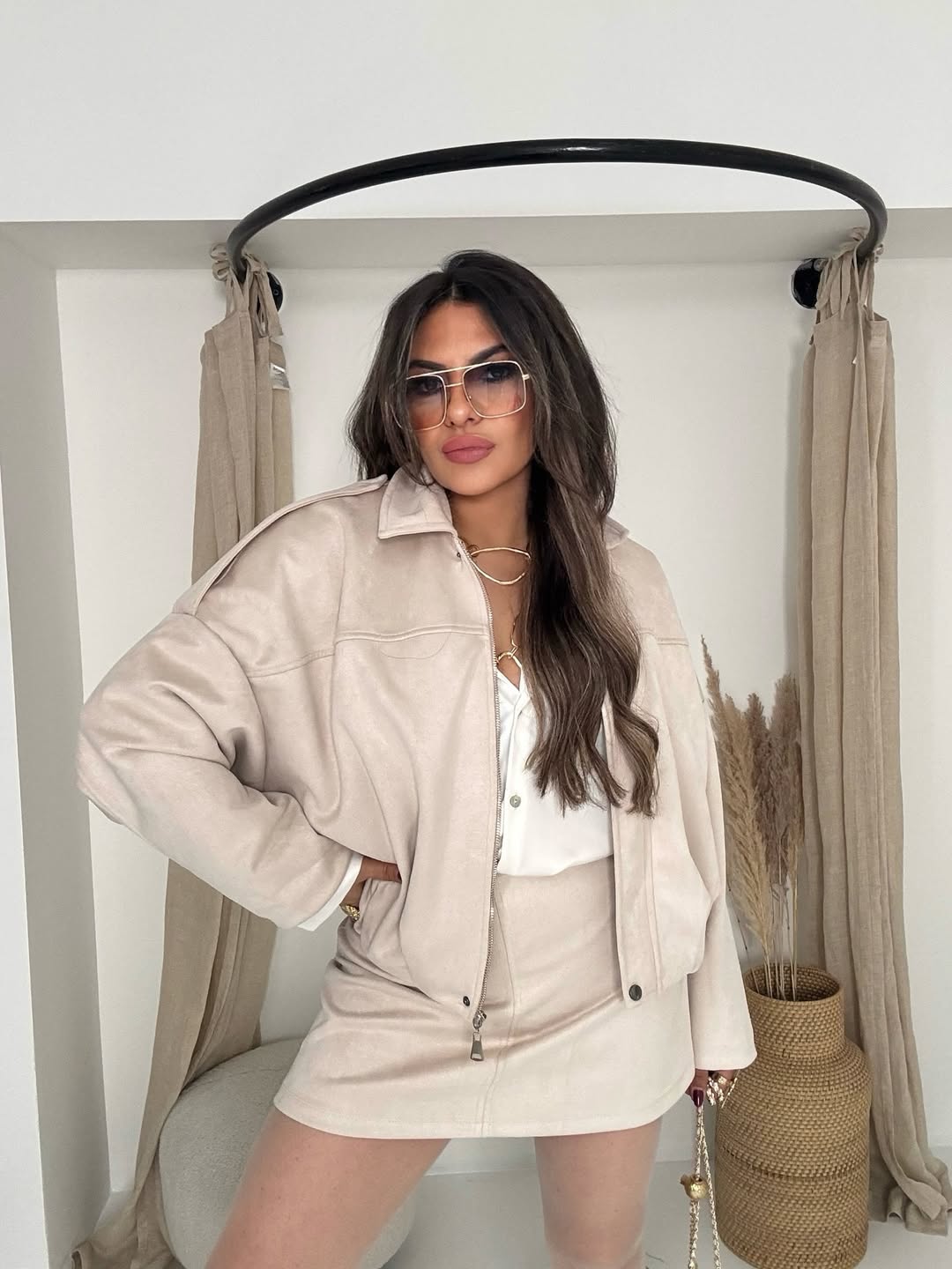 VESTE BOMBER EN DAIM