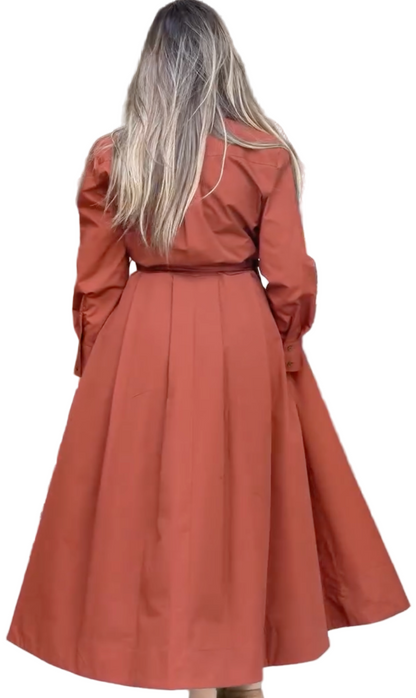 Robe-chemise longues en popeline