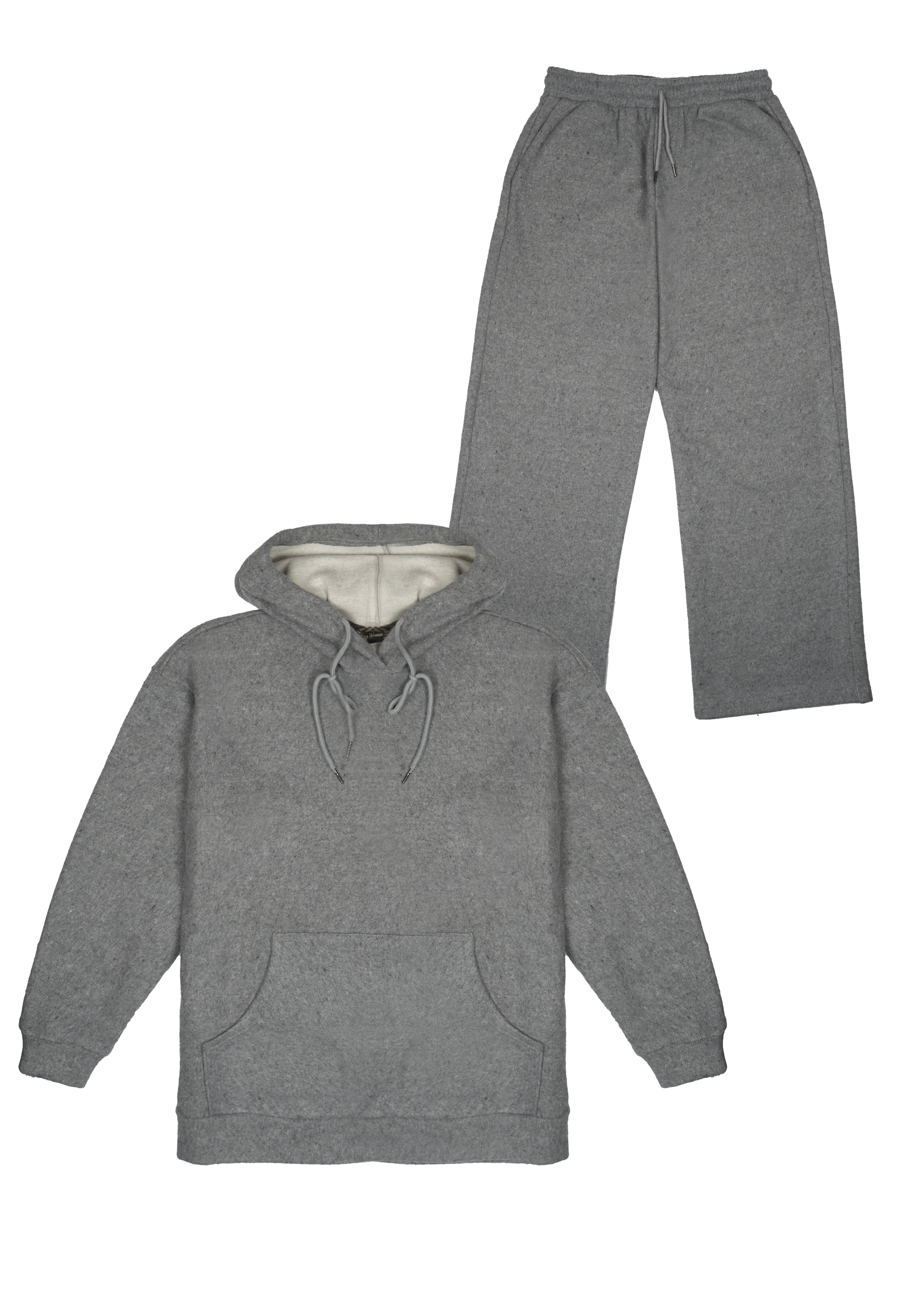 Ensemble Loungewear Gris Molletonné
