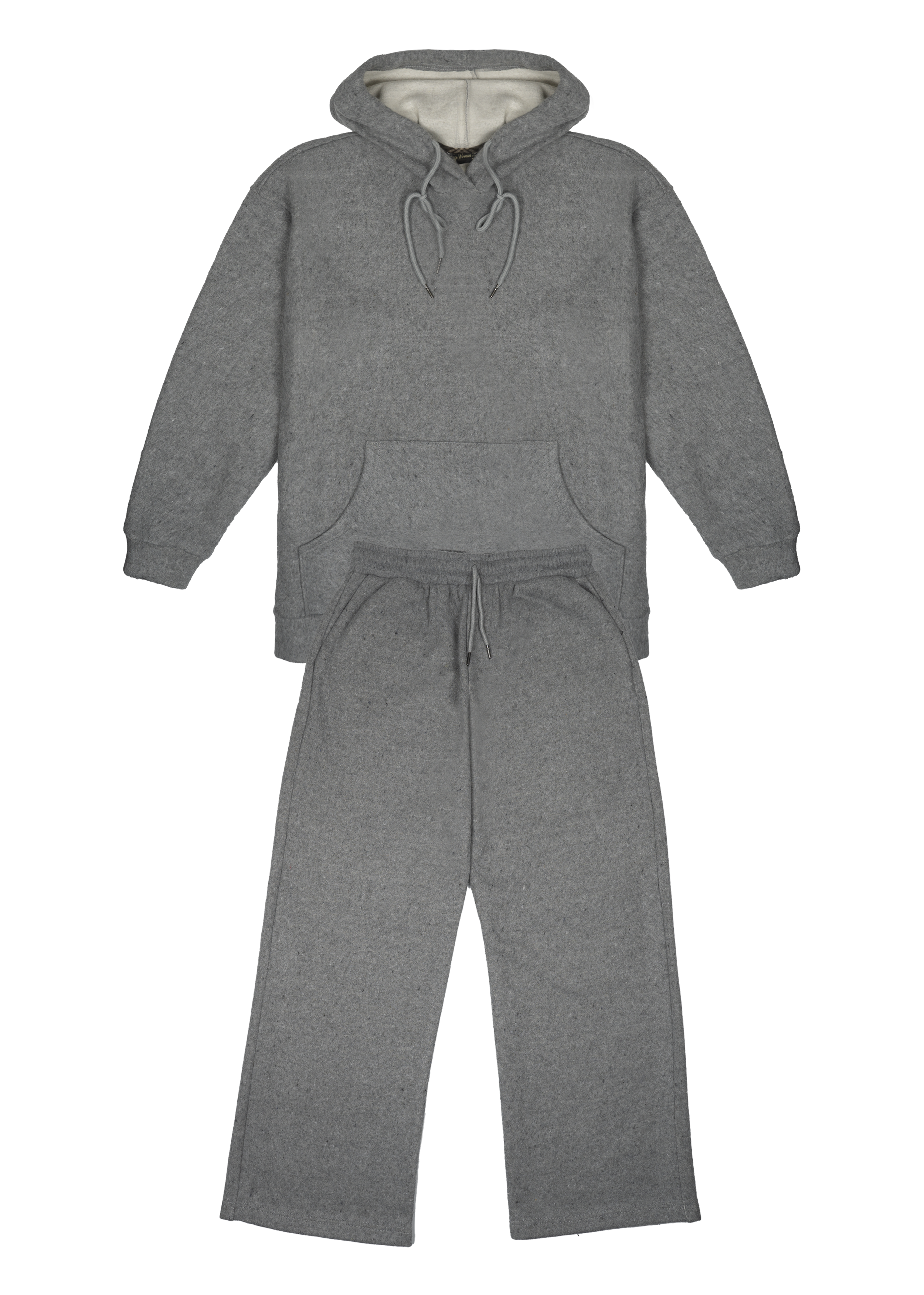 Ensemble Loungewear Gris Molletonné