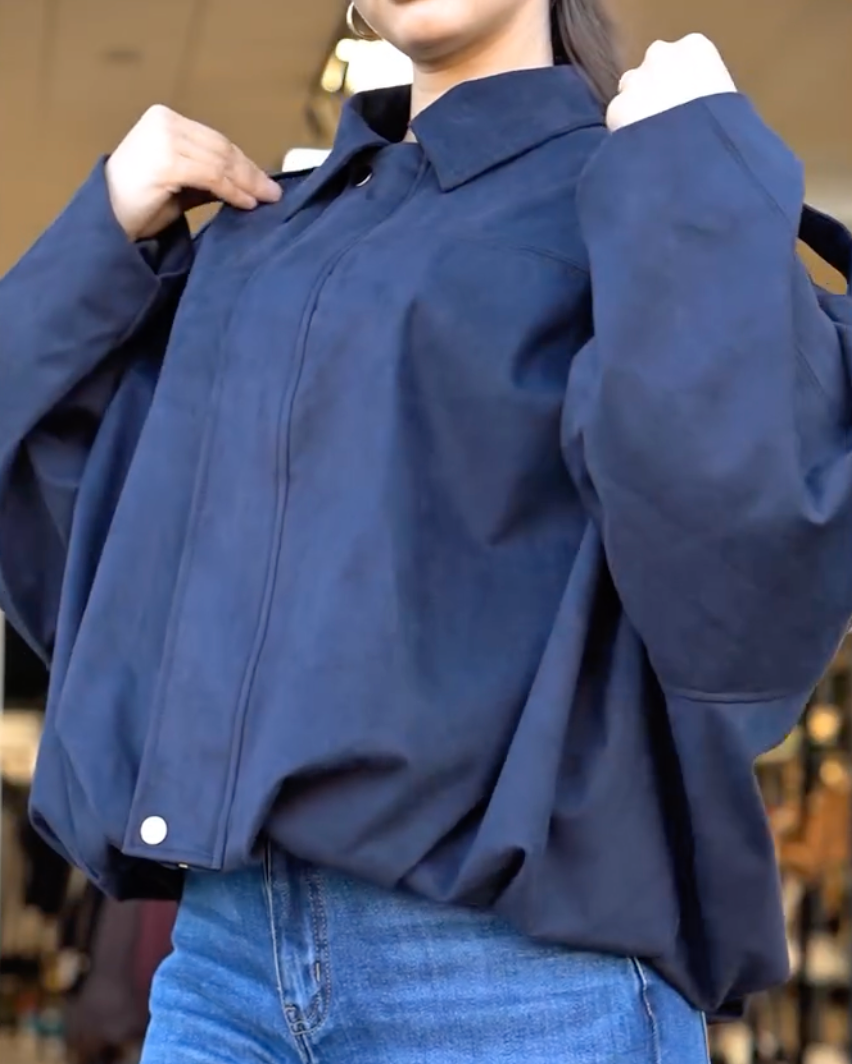 VESTE BOMBER EN DAIM