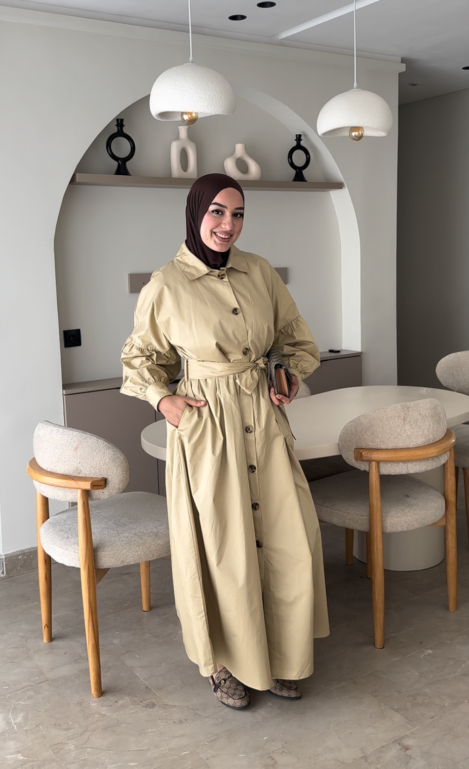 Robe Trench Ceinturée Femme