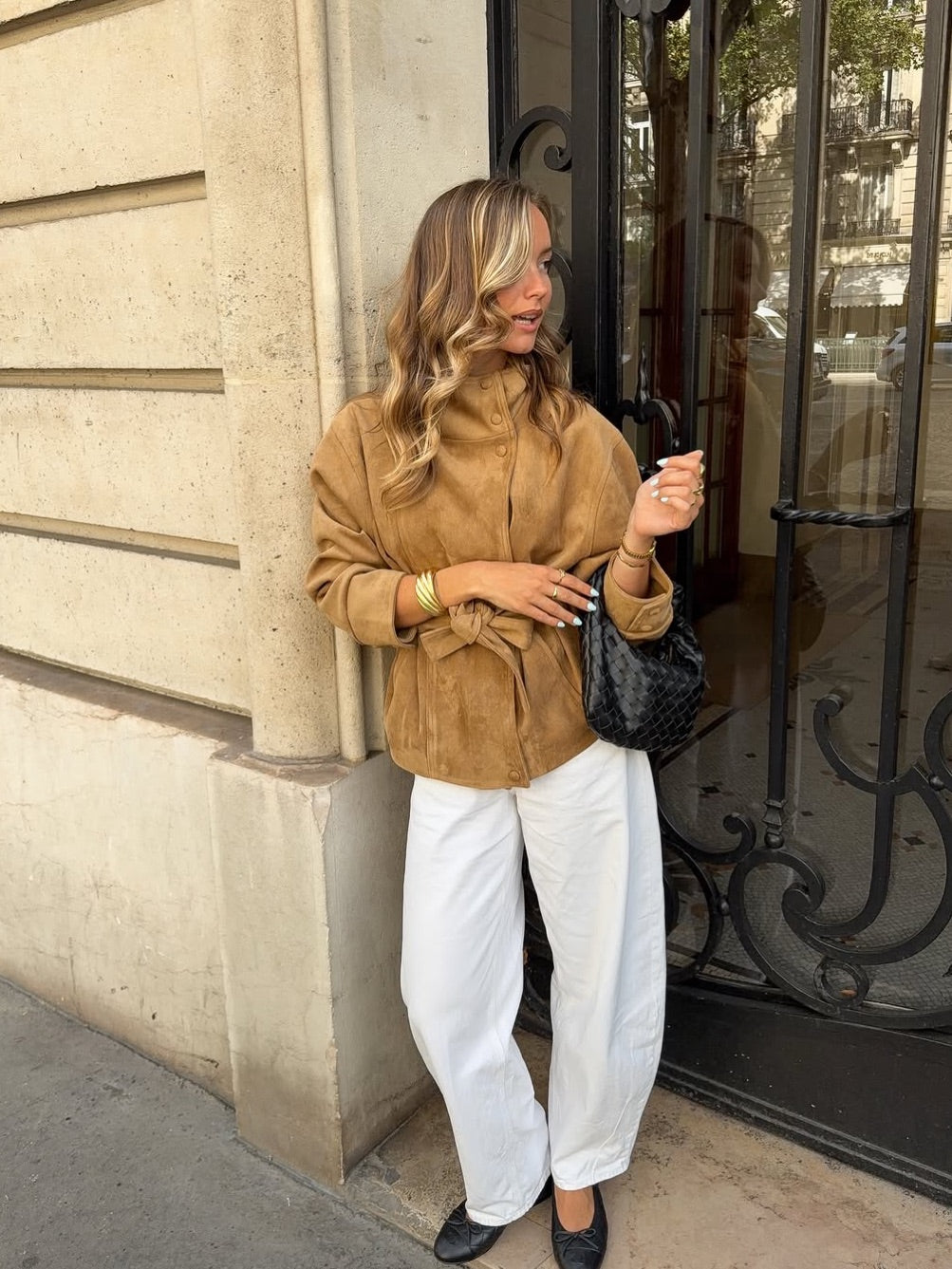 Daim VESTE À CEINTURE