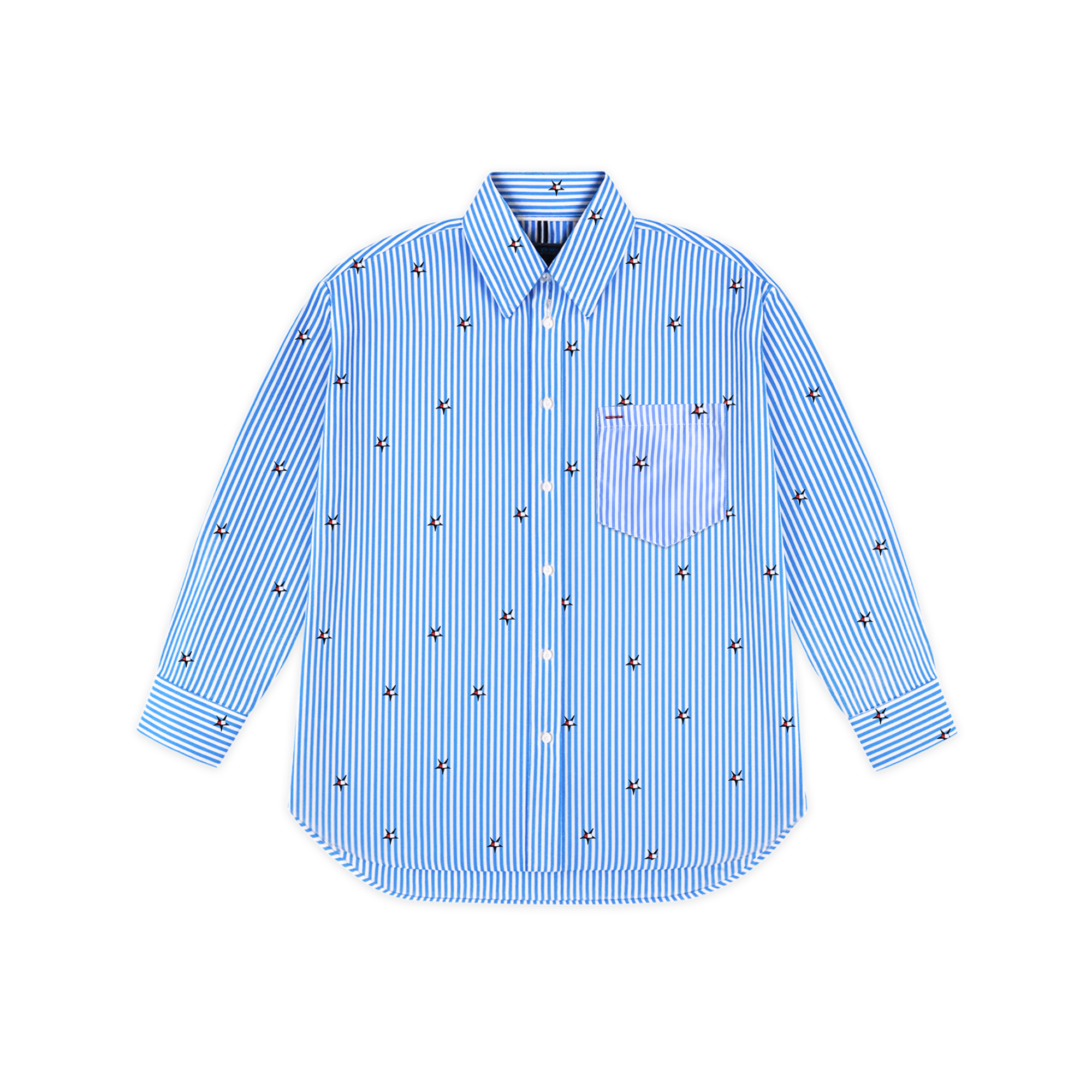 Chemise oversize à étoile brodée