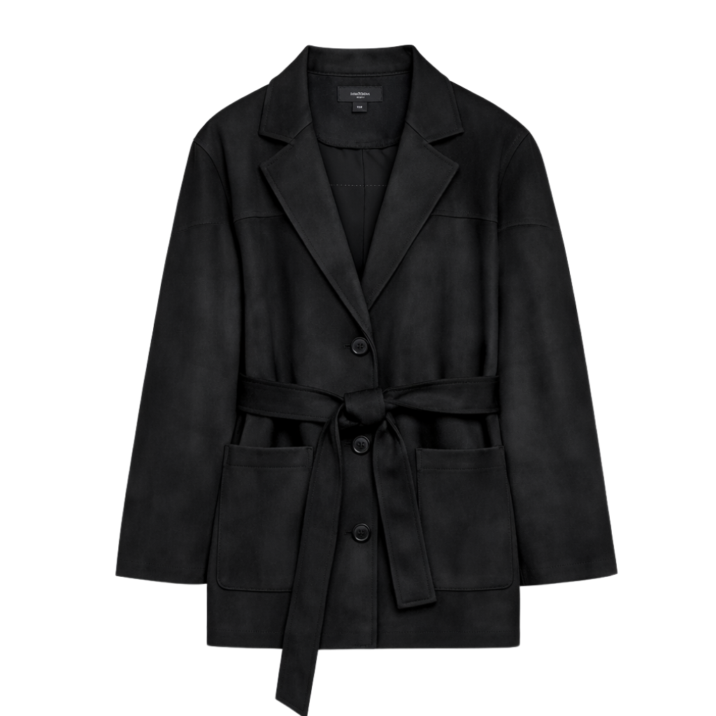 Veste Ceinturée en Effet Suédé