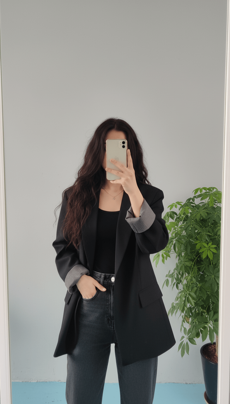 Blazer Chic Manchette Imprimée 🧥 - Lela.