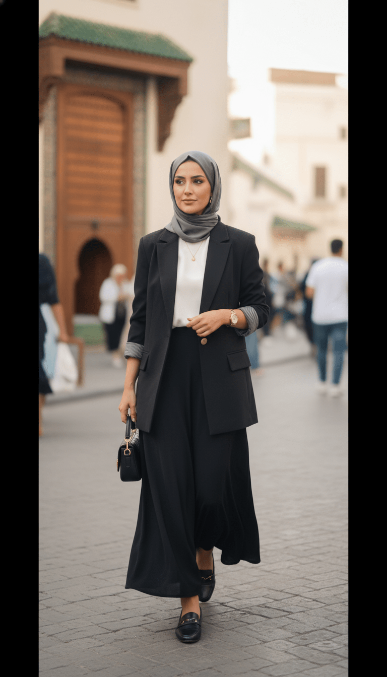 Blazer Chic Manchette Imprimée 🧥 - Lela.