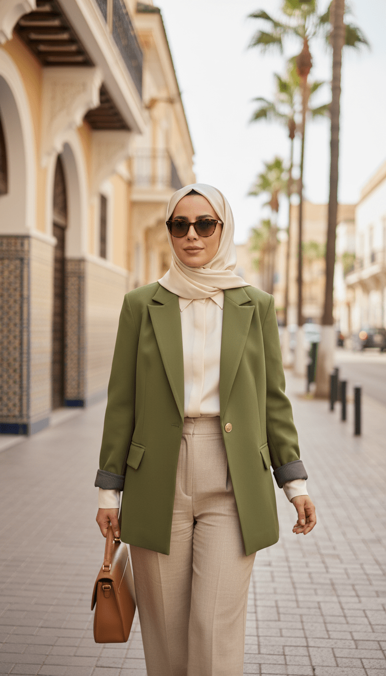 Blazer Chic Manchette Imprimée 🧥 - Lela.