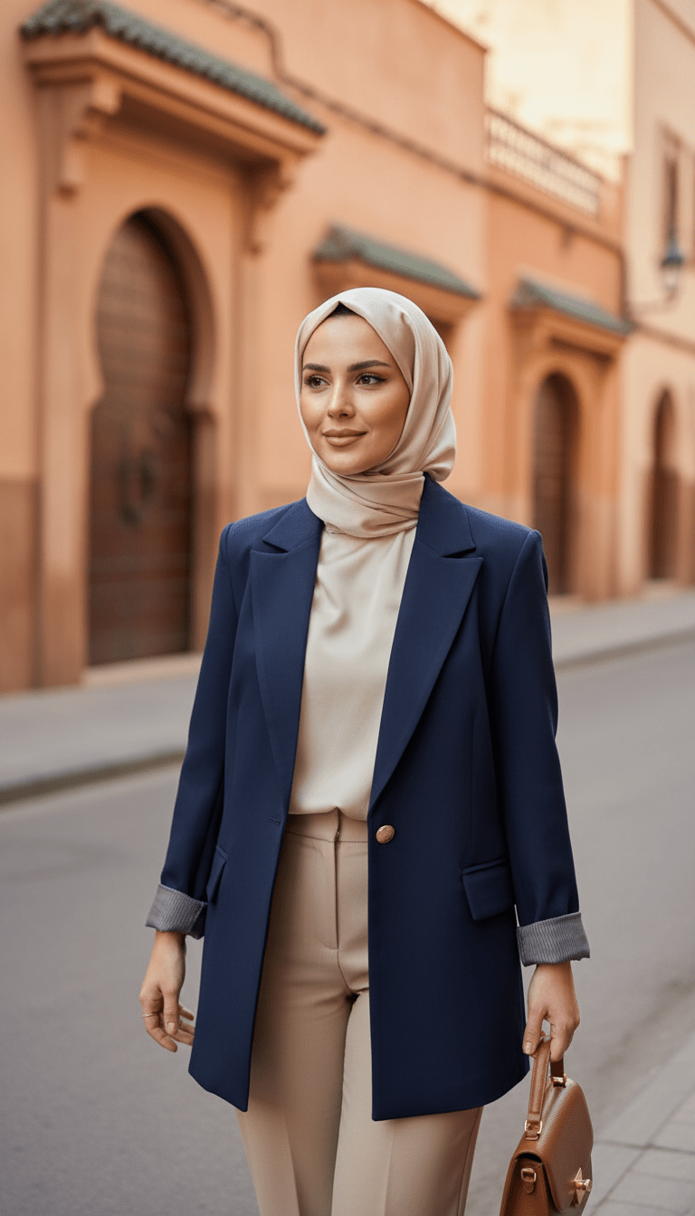 Blazer Chic Manchette Imprimée 🧥 - Lela.