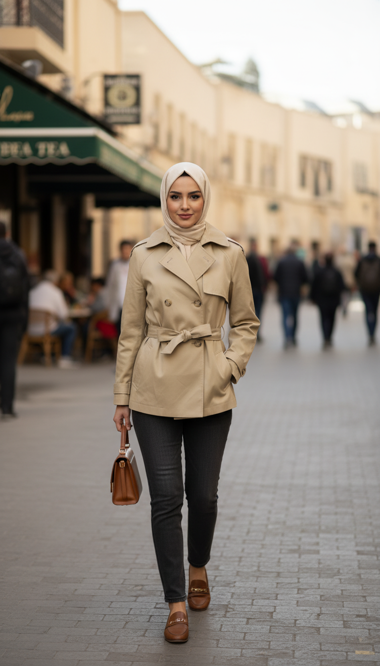 Veste Trench Courte Chic