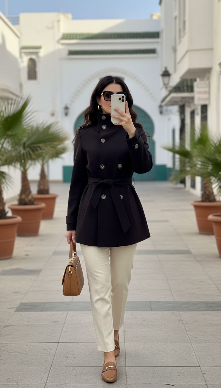 Veste Trench Courte Chic
