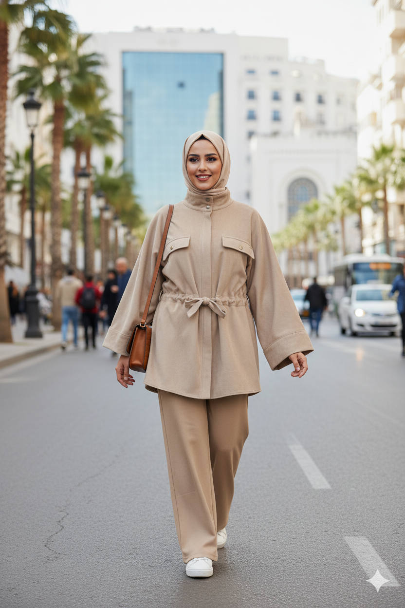 Ensemble Faux Daim Chic Safari