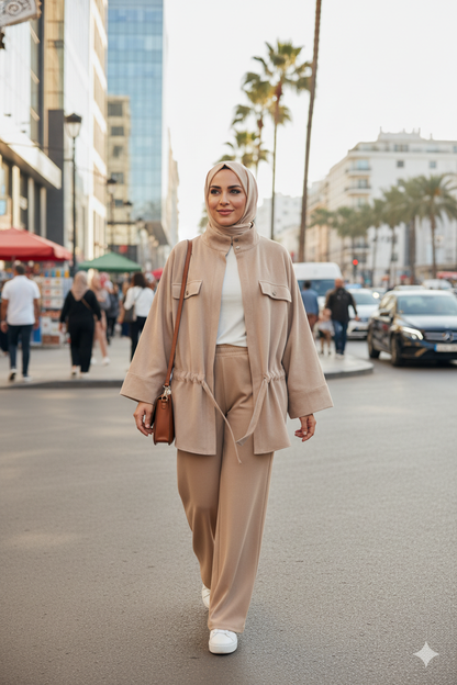 Ensemble Faux Daim Chic Safari